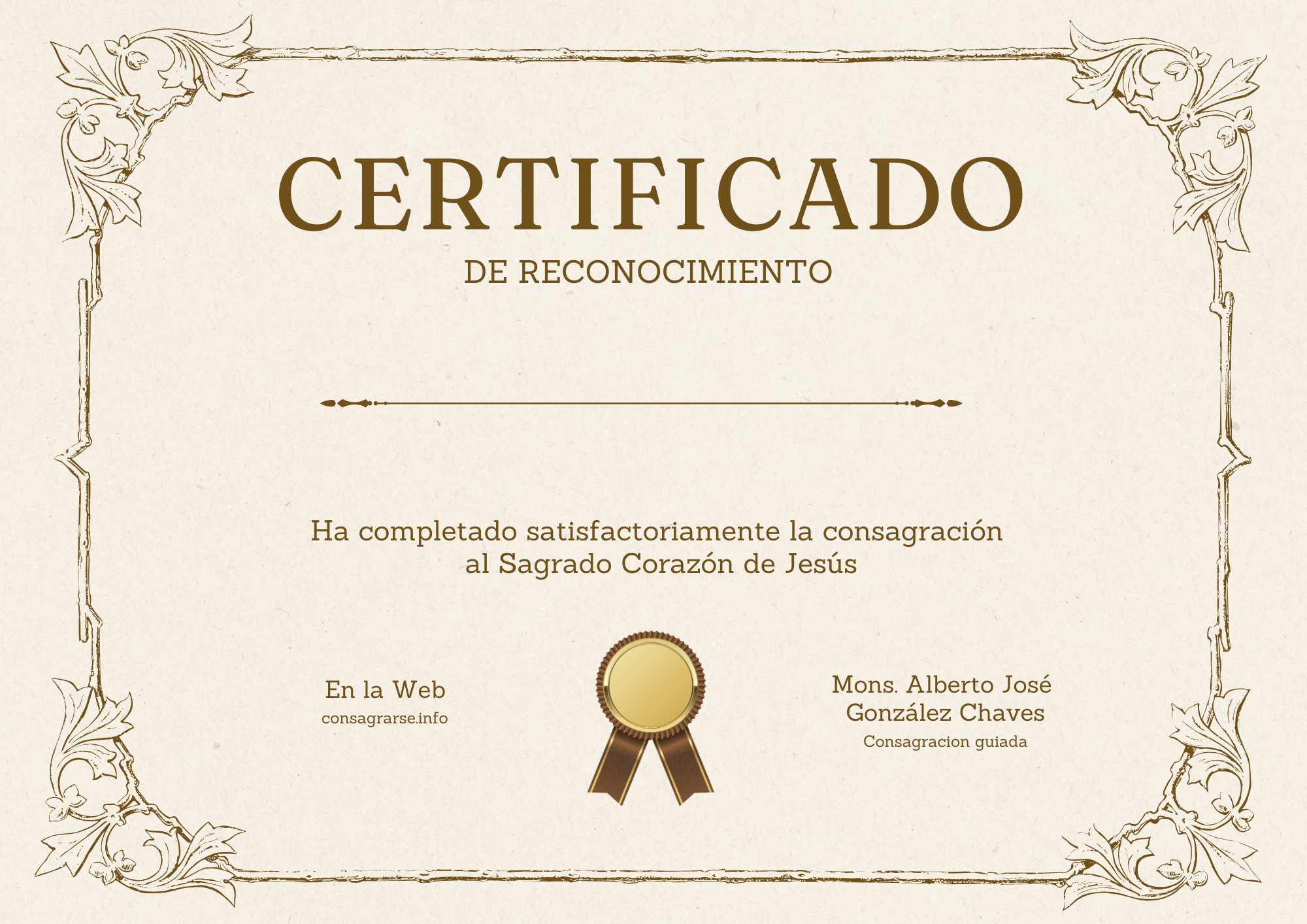 Certificado de reconocimiento